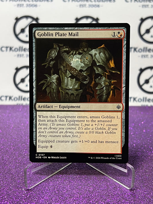 2026 MAGIC THE GATHERING THE HOBBIT GOBLIN PLATE MAIL # C 0157 NON-FOIL ARTIFACT TCG CARD
