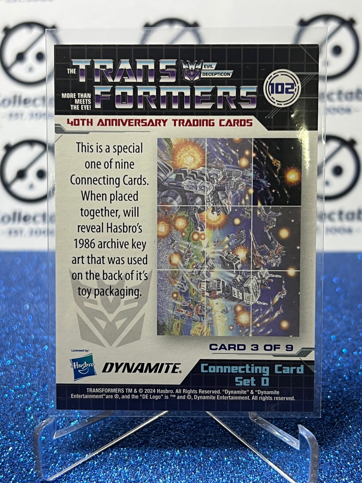 2024 TRANSFORMERS 40th ANNIVERSARY CONNECTING CARD SET D # 102 FOIL PUZZLE TRADING CARD