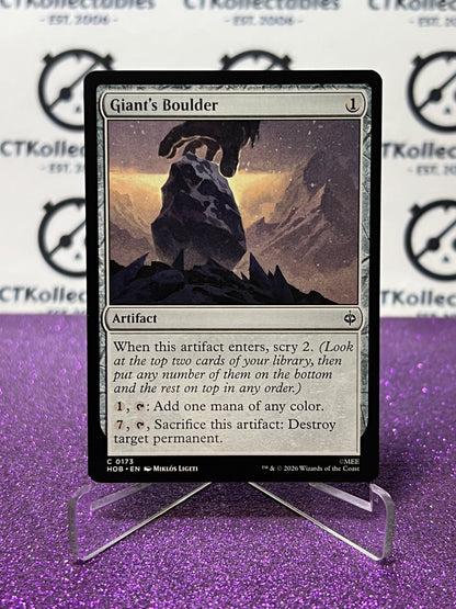 2026 MAGIC THE GATHERING THE HOBBIT GIANT'S BOULDER # C 0173 NON-FOIL ARTIFACT TCG CARD