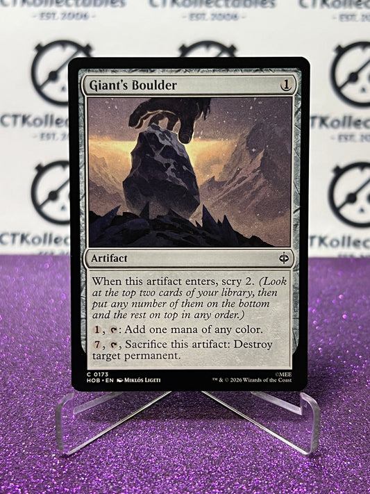 2026 MAGIC THE GATHERING THE HOBBIT GIANT'S BOULDER # C 0173 NON-FOIL ARTIFACT TCG CARD