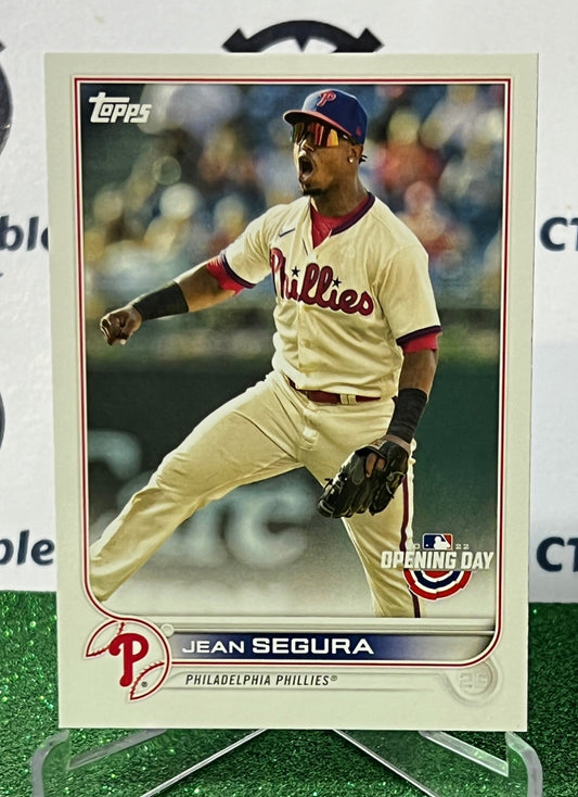 2022 TOPPS  OPENING DAY JEAN SEGURA # 45  PHILADELPHIA PHILLIES BASEBALL CARD