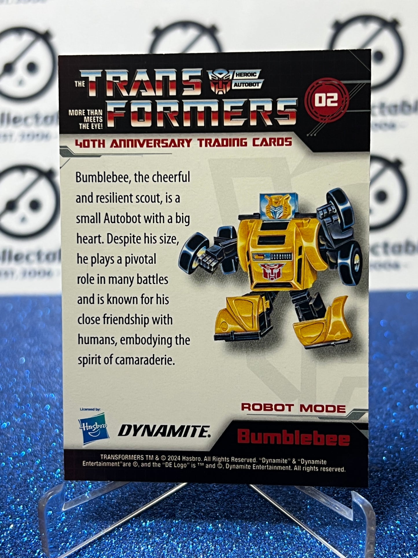 2024 TRANSFORMERS 40th ANNIVERSARY BUMBLEBEE # 02 NON-FOIL TRADING CARD