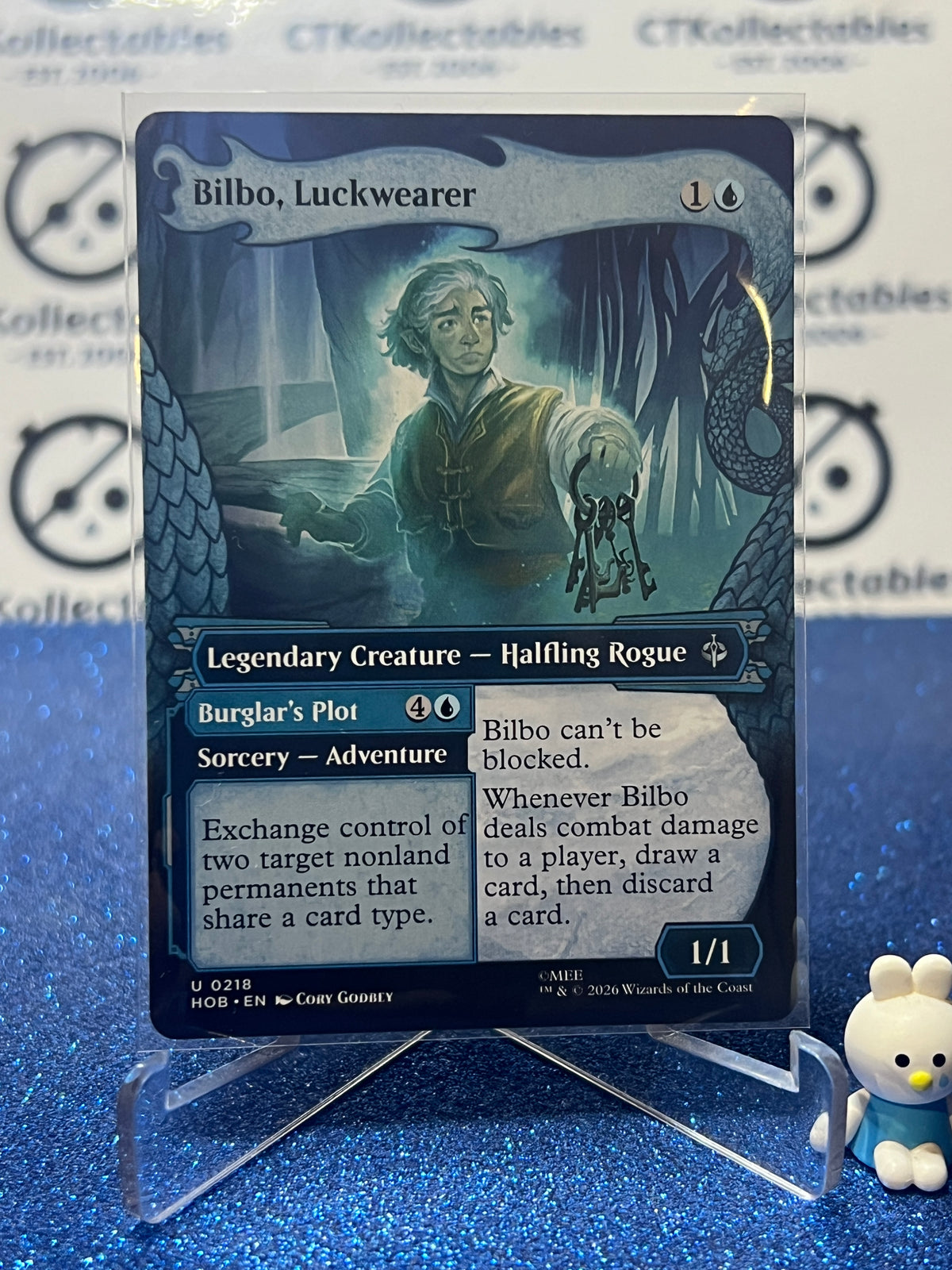 2026 MAGIC THE GATHERING THE HOBBIT BILBO, LUCKWEARER # U 0218 BORDERLESS NON-FOIL  TCG CARD