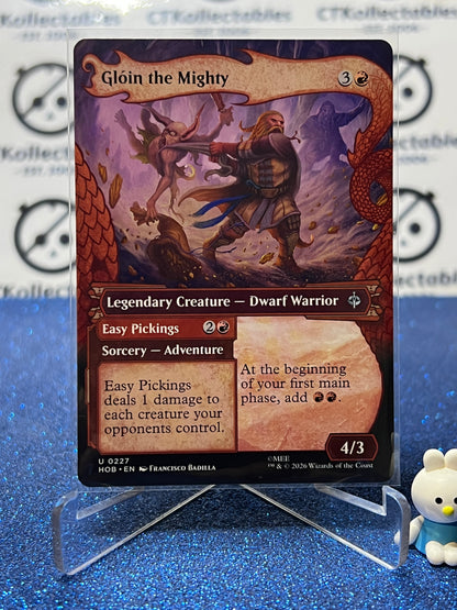 2026 MAGIC THE GATHERING THE HOBBIT GLOIN THE MIGHTY # U 0227 BORDERLESS NON-FOIL  TCG CARD