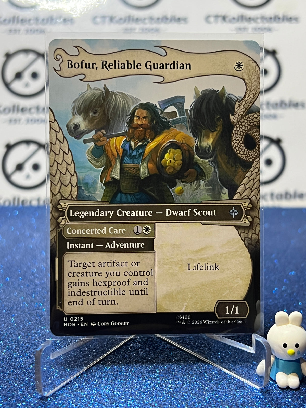2026 MAGIC THE GATHERING THE HOBBIT BOFUR, RELIABLE GUARDIAN # U 0215 BORDERLESS NON-FOIL  TCG CARD