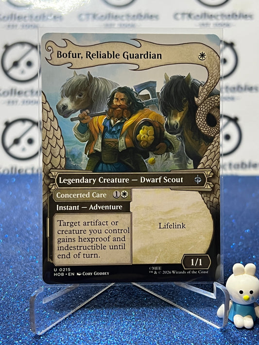 2026 MAGIC THE GATHERING THE HOBBIT BOFUR, RELIABLE GUARDIAN # U 0215 BORDERLESS NON-FOIL  TCG CARD