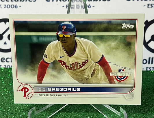 2022 TOPPS  OPENING DAY DIDI GREGORIUS # 46  PHILADELPHIA PHILLIES BASEBALL CARD