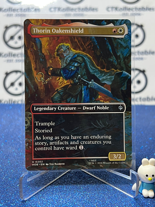 2026 MAGIC THE GATHERING THE HOBBIT THORIN OAKENSHIELD # U 0202 BORDERLESS NON-FOIL TCG CARD