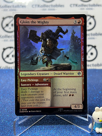 2026 MAGIC THE GATHERING THE HOBBIT GLOIN THE MIGHTY # U 0099 FOIL TCG CARD