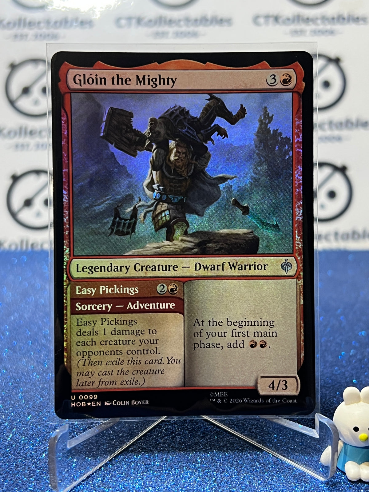 2026 MAGIC THE GATHERING THE HOBBIT GLOIN THE MIGHTY # U 0099 FOIL TCG CARD