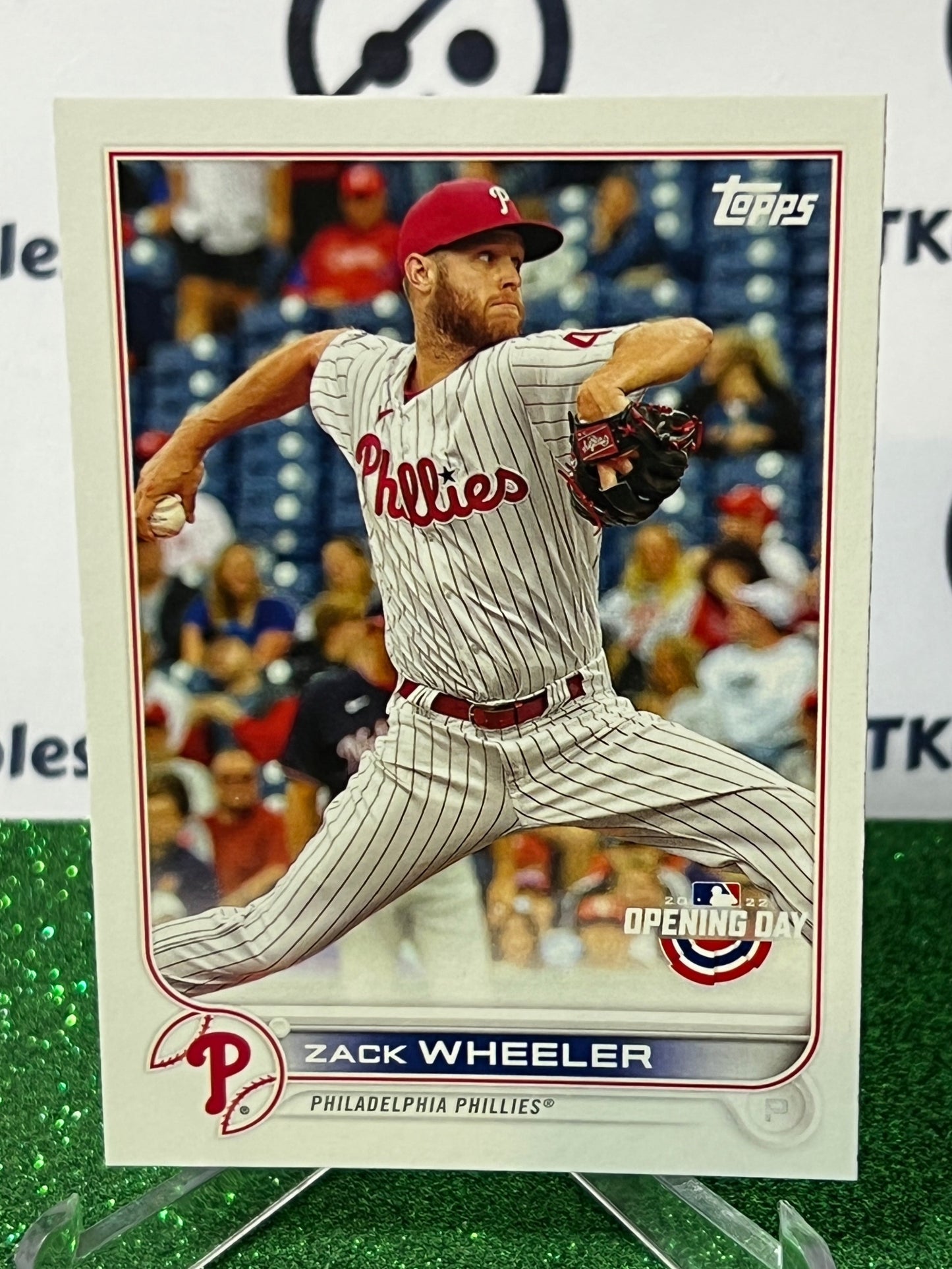 2022 TOPPS  OPENING DAY ZACK WHEELER # 61  PHILADELPHIA PHILLIES BASEBALL CARD