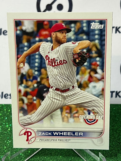 2022 TOPPS  OPENING DAY ZACK WHEELER # 61  PHILADELPHIA PHILLIES BASEBALL CARD