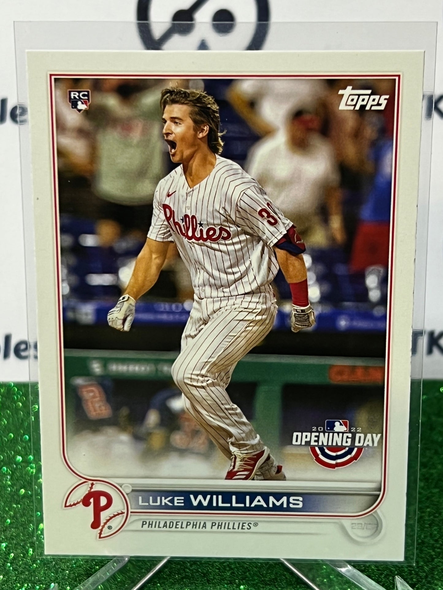 2022 TOPPS  OPENING DAY LUKE WILLIAMS # 137 ROOKIE  PHILADELPHIA PHILLIES BASEBALL CARD