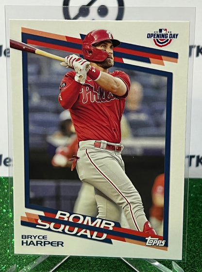 2022 TOPPS OPENING DAY BRYCE HARPER # BS-9 BOMB SQUAD PHILADELPHIA PHILLIES BASEBALL CARD
