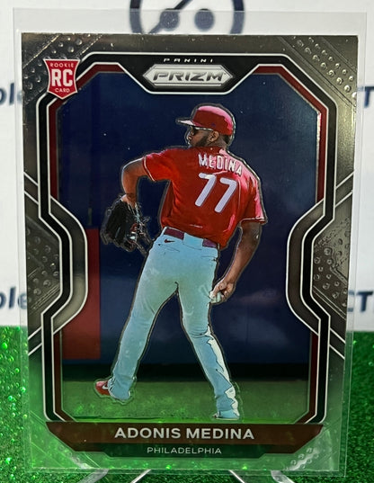 2021 PANINI PRIZM ADONIS MEDINA # 56 ROOKIE PHILADELPHIA PHILLIES BASEBALL CARD