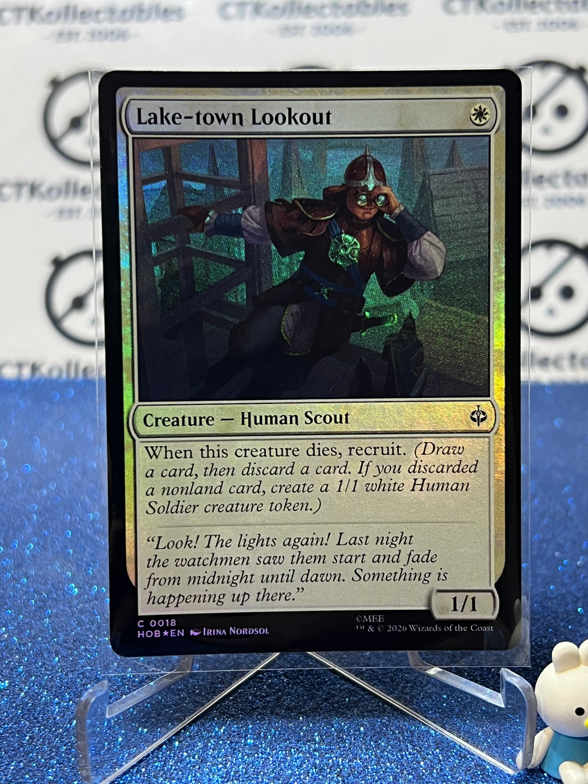 2026 MAGIC THE GATHERING THE HOBBIT LAKE-TOWN LOOKOUT # C 0018 FOIL TCG CARD
