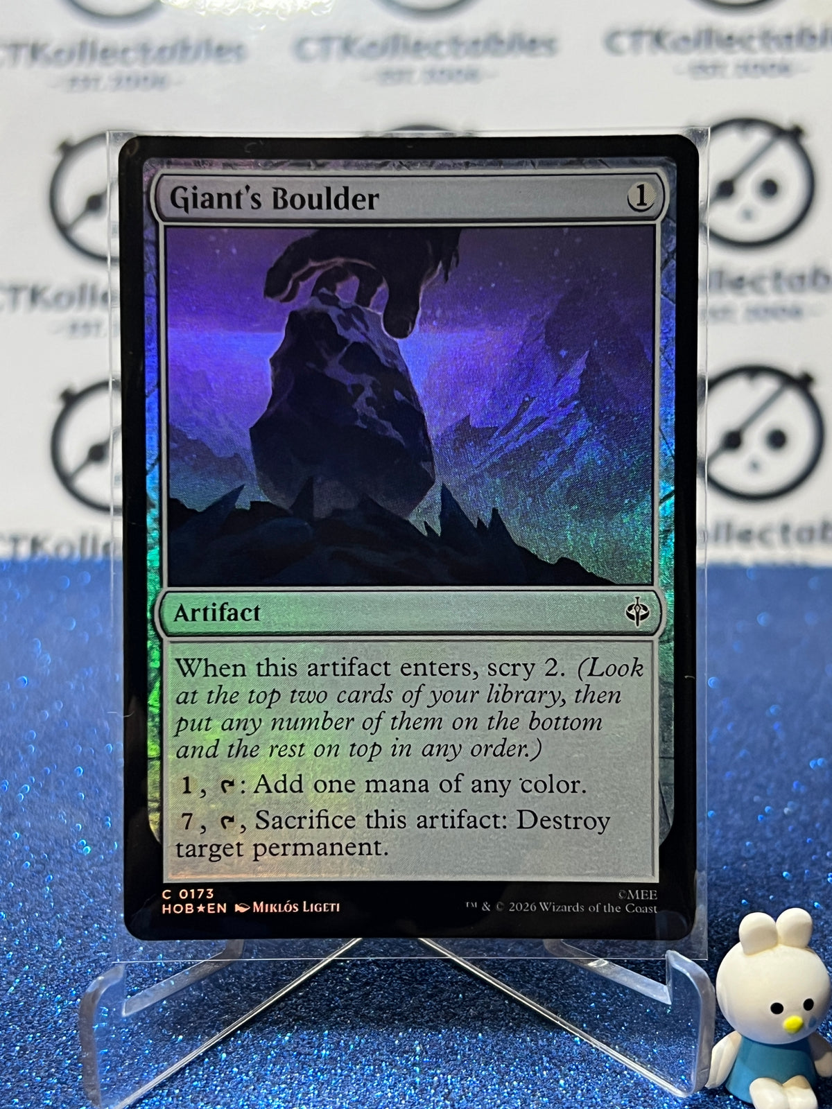2026 MAGIC THE GATHERING THE HOBBIT GIANT'S BOULDER # C 0173 FOIL TCG CARD