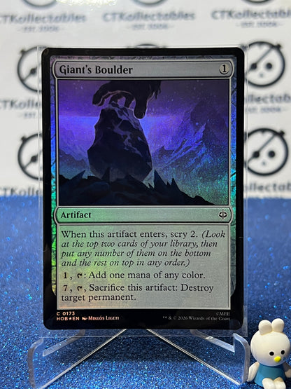 2026 MAGIC THE GATHERING THE HOBBIT GIANT'S BOULDER # C 0173 FOIL TCG CARD