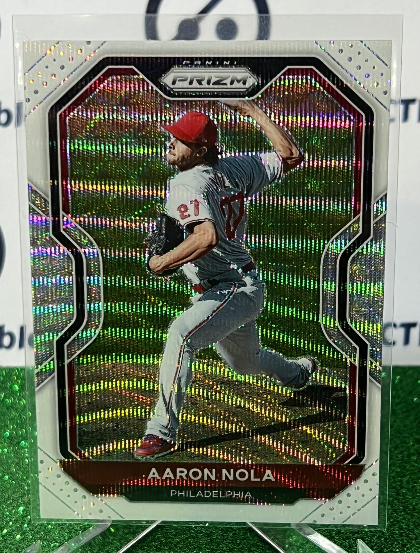 2021 PANINI PRIZM AARON NOLA # 147 WHITE PRIZM PHILADELPHIA PHILLIES BASEBALL CARD