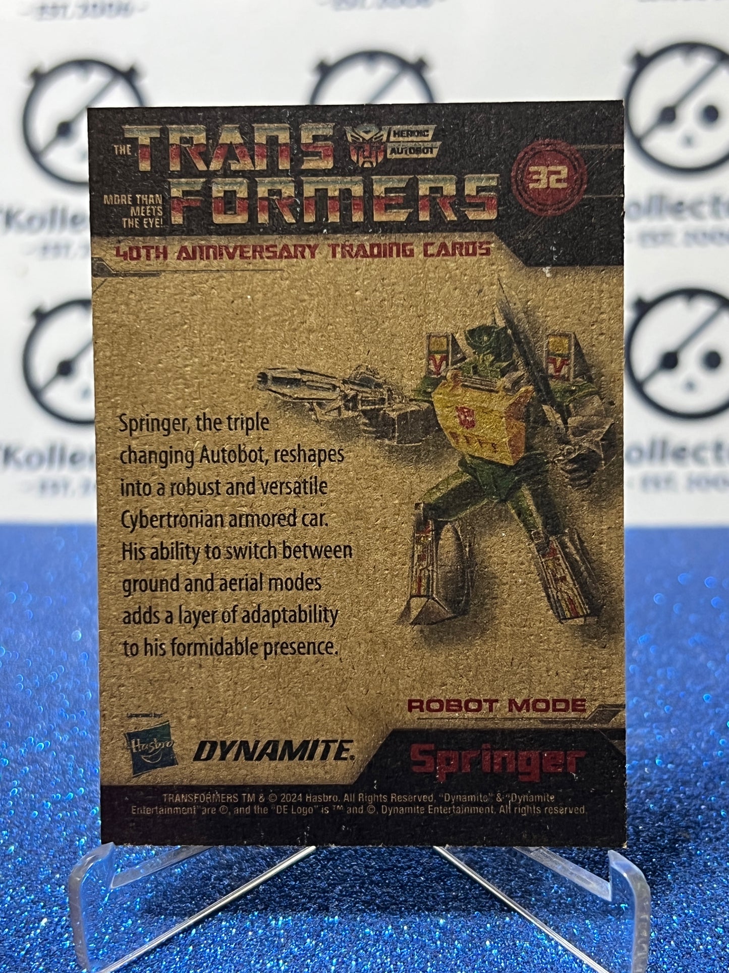 2024 TRANSFORMERS 40th ANNIVERSARY SPRINGER # 32 NON-FOIL NON-GLOSS TRADING CARD