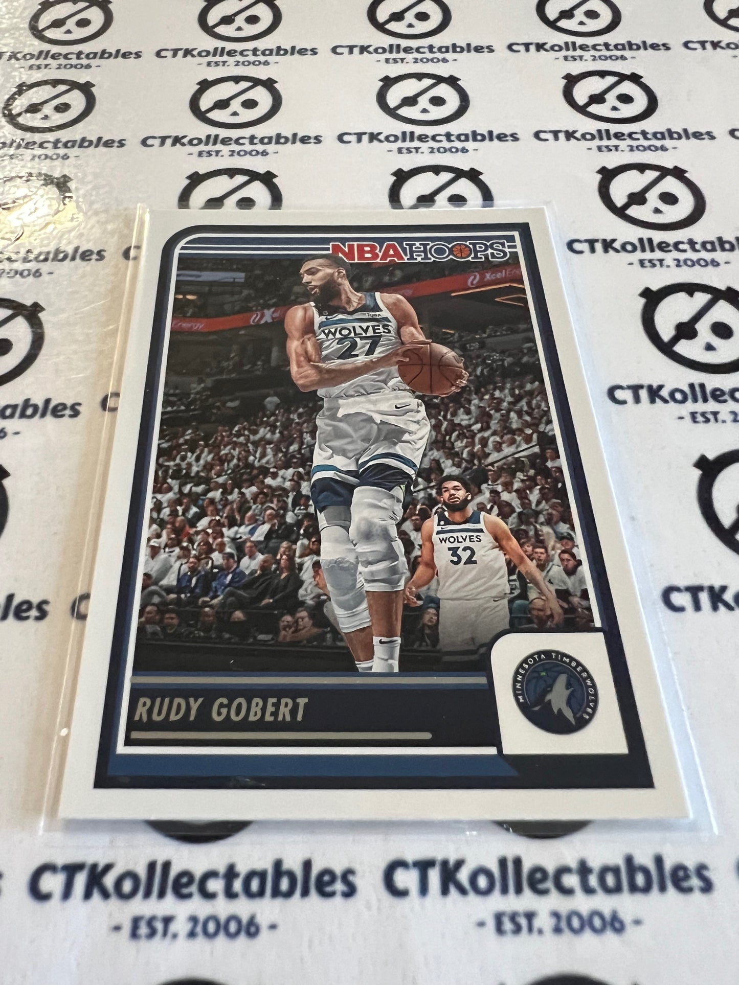 2023-24 Panini NBA HOOPS Base #153 Rudy Gobert Timberwolves