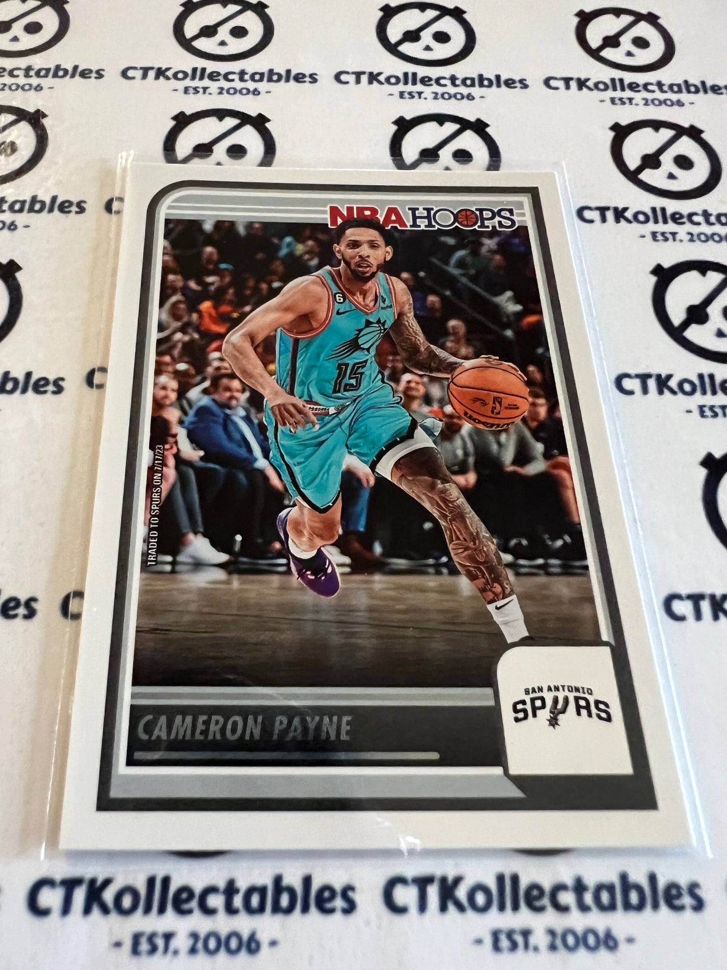 2023-24 Panini NBA HOOPS Base #157 Cameron Payne Spurs