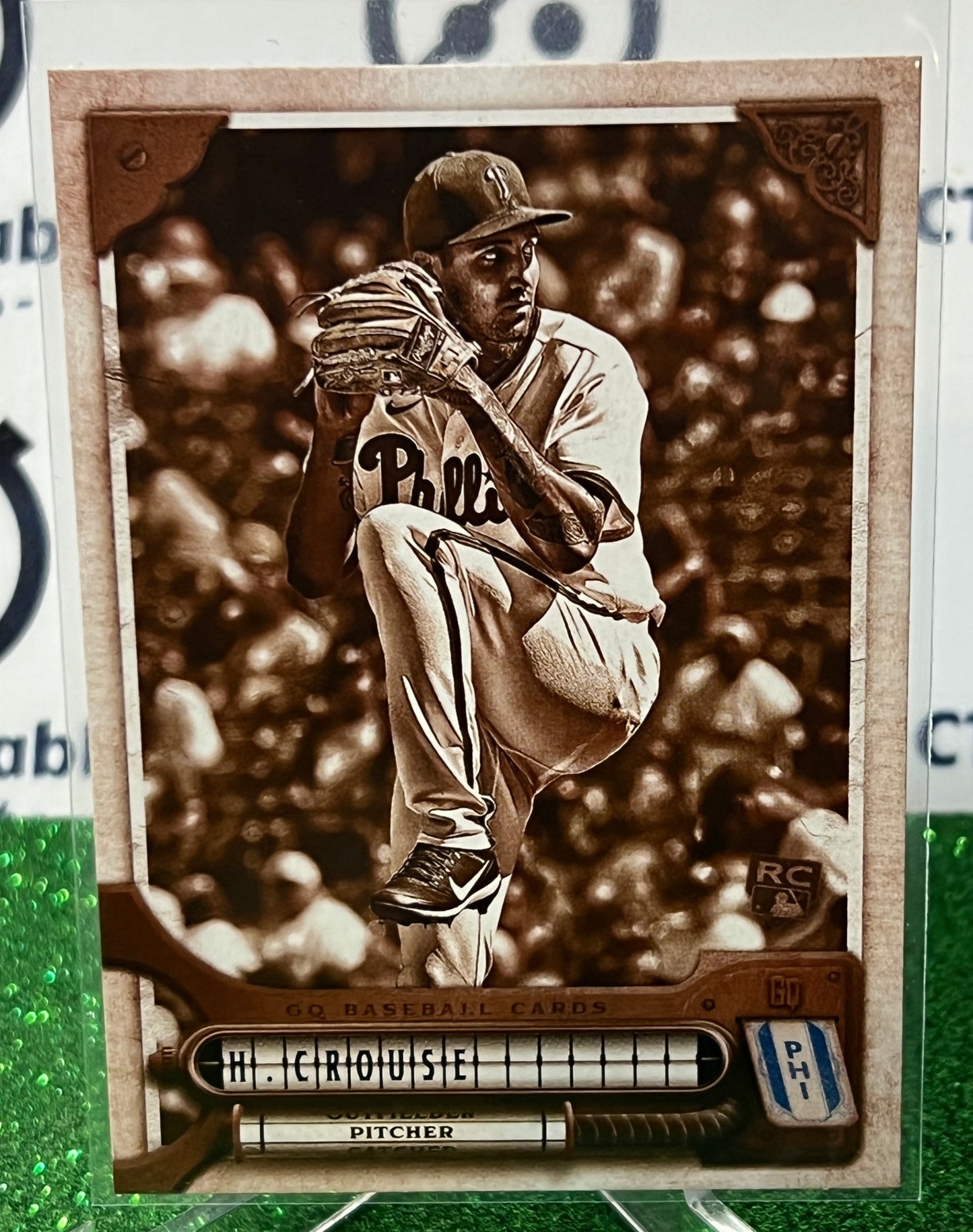 2022 TOPPS GYPSY QUEEN HANS CROUSE# 203 SEPIA /99 ROOKIE PHILADELPHIA PHILLIES BASEBALL CARD