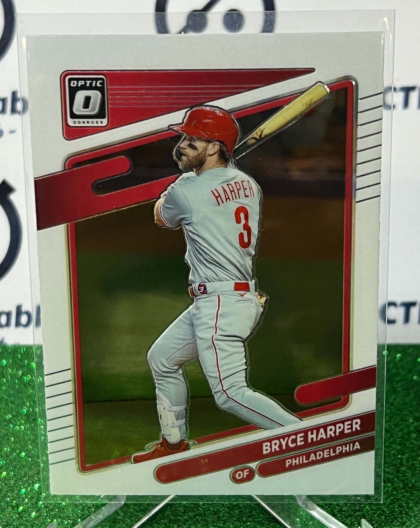 2021 PANINI DONRUSS OPTIC BRYCE HARPER # 176  FOIL PHILADELPHIA PHILLIES BASEBALL CARD