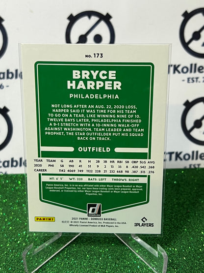 2021 PANINI DONRUSS BRYCE HARPER # 173 PHILADELPHIA PHILLIES BASEBALL CARD