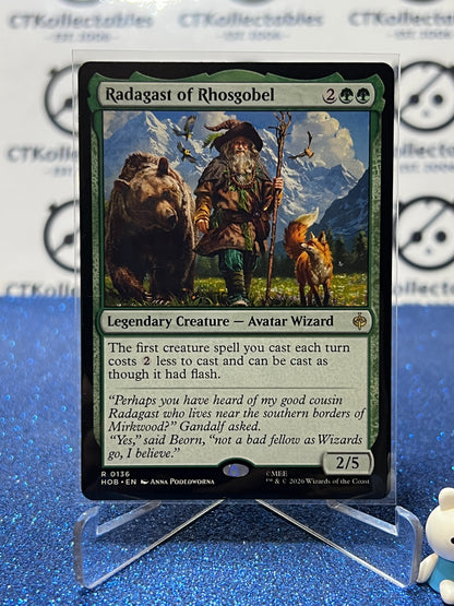2026 MAGIC THE GATHERING THE HOBBIT RADAGAST OF RHOSGOBEL # R 0136 NON-FOIL TCG CARD