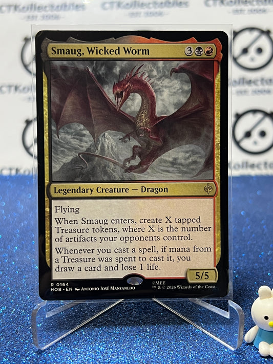 2026 MAGIC THE GATHERING THE HOBBIT SMAUG,WICKED WORM # R 0164 NON-FOIL TCG CARD