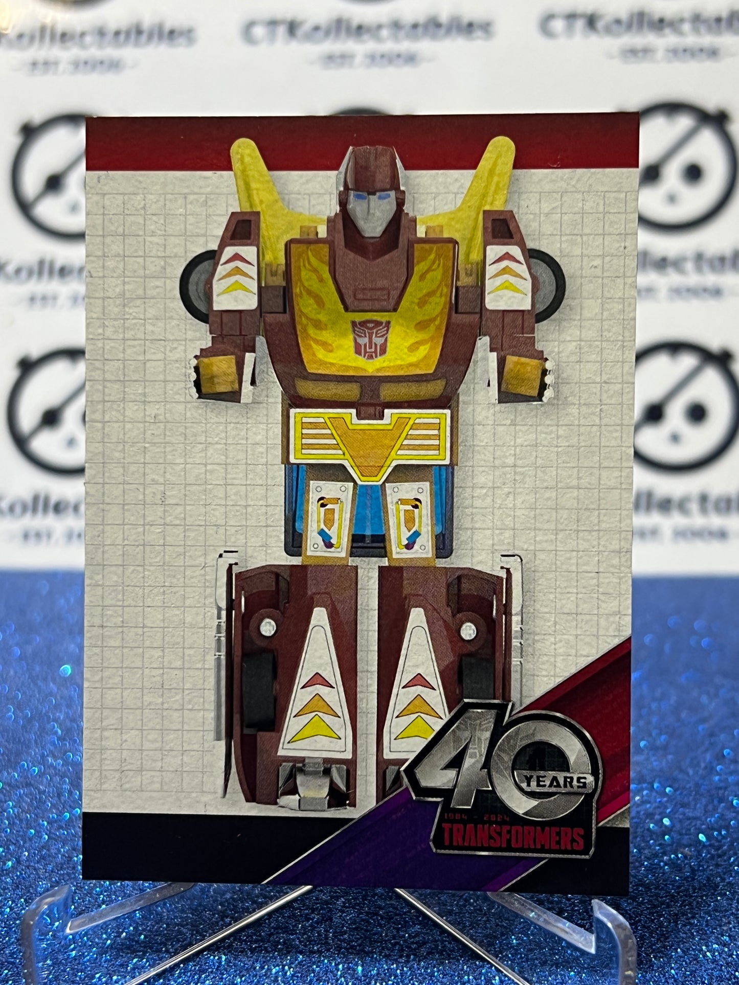 2024 TRANSFORMERS 40th ANNIVERSARY HOT ROD # 84 NON-FOIL NON-GLOSS TRADING CARD