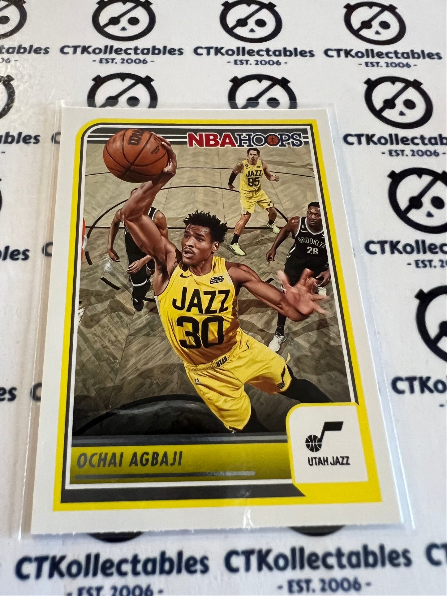 2023-24 Panini NBA HOOPS Base #228 Ochai Agbaji Jazz