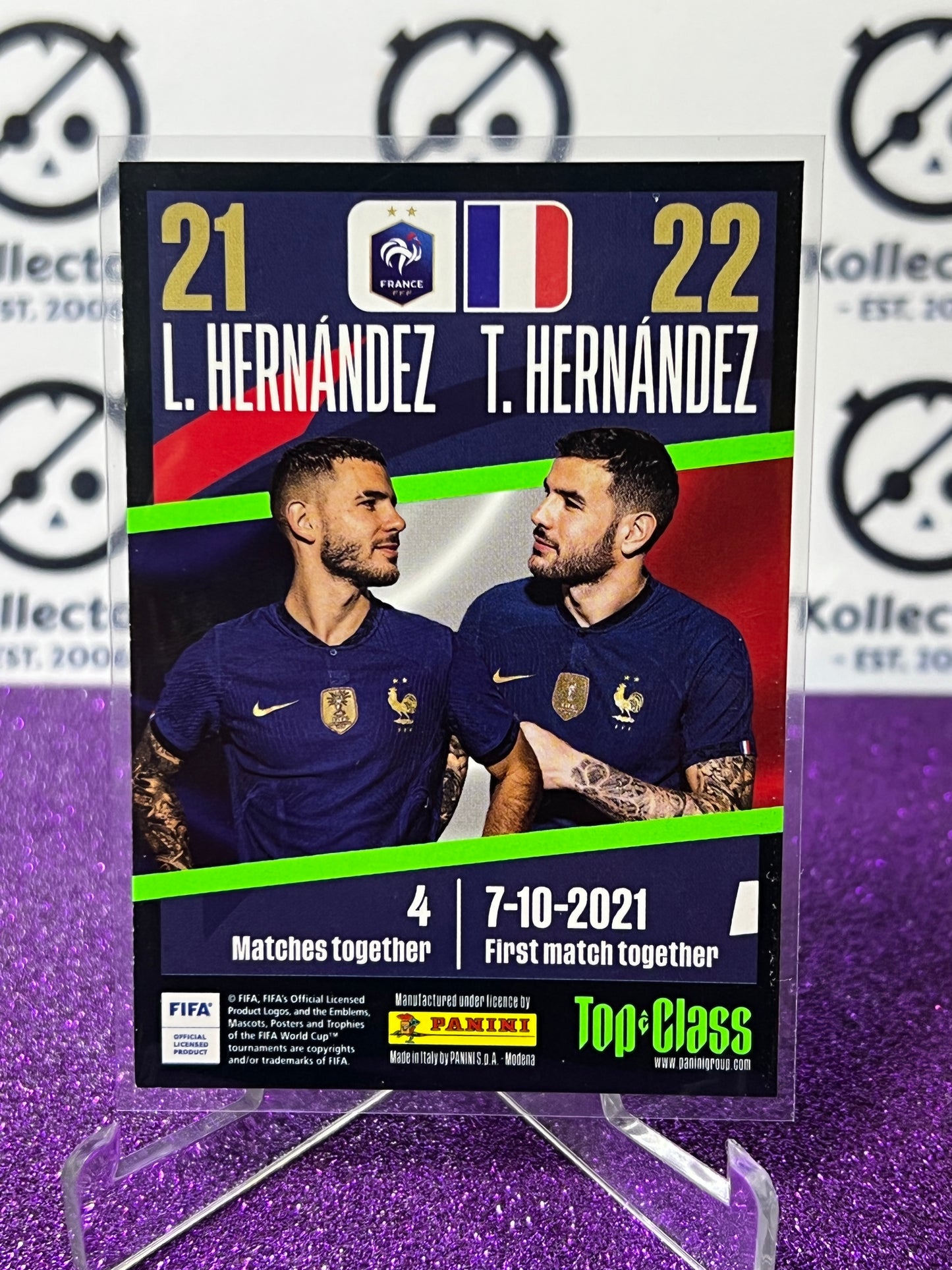2023 PANINI TOP CLASS L. HERNANDEZ & T. HERNANDEZ # 222  SYNERGY FOOTBALL SOCCER CARD