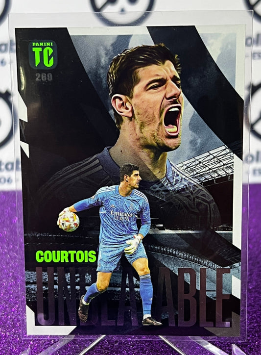 2023 PANINI TOP CLASS THIBAUT COURTOIS # 269 UNBEATABLE SILVER MADRID SOCCER CARD