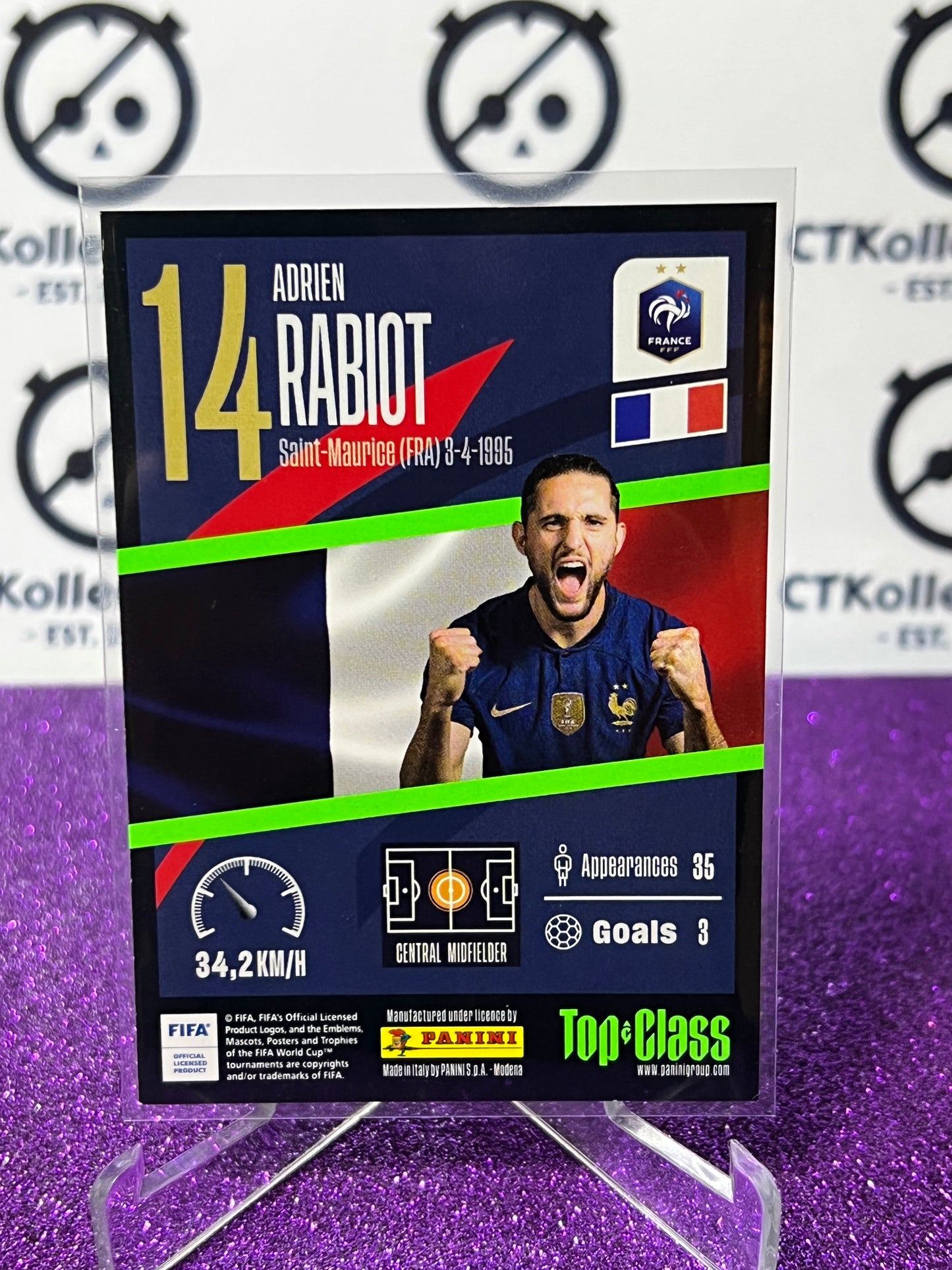2023 PANINI TOP CLASS ADRIEN RABIOT  # 143 SUPER  SONIC FOOTBALL SOCCER CARD