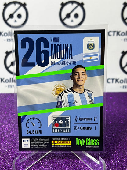 2023 PANINI TOP CLASS NAHUEL MOLINA  # 136 SUPER  SONIC FOOTBALL SOCCER CARD