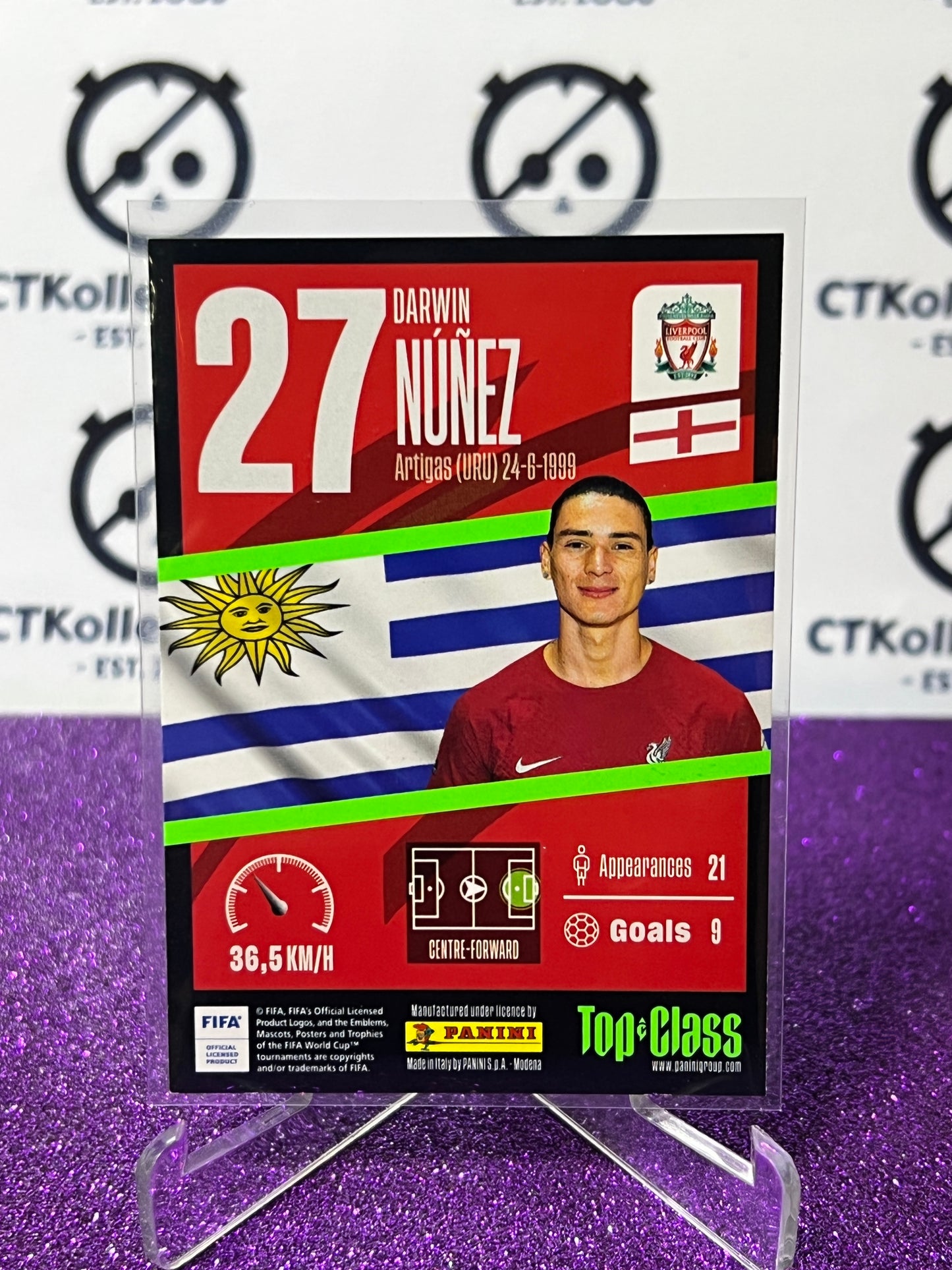 2023 PANINI TOP CLASS DARWIN NUNEZ  # 152 SUPER  SONIC FOOTBALL SOCCER CARD