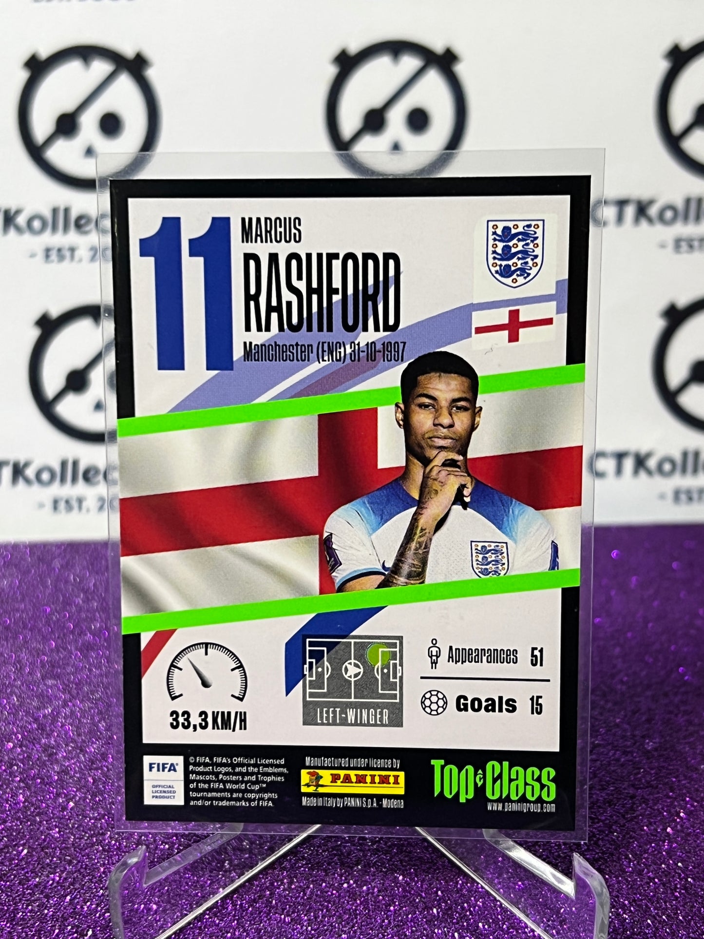 2023 PANINI TOP CLASS MARCUS RASHFORD  # 141 SUPER  SONIC FOOTBALL SOCCER CARD