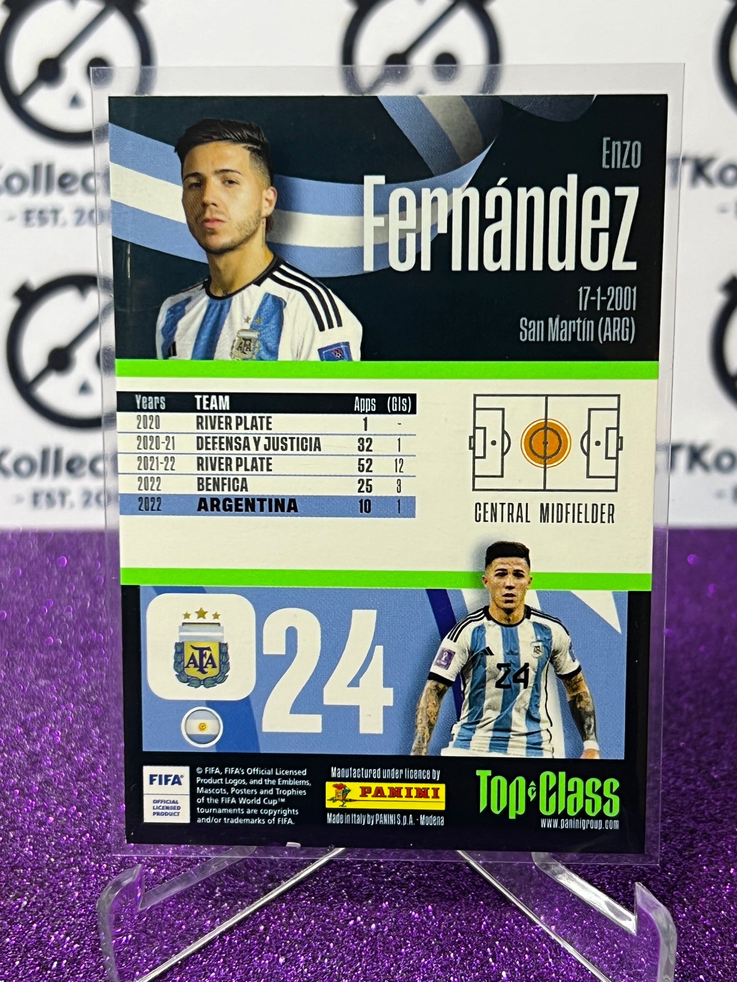 2023 PANINI TOP CLASS ENZO FERNANDEZ # 250 NEW SENSATION  FOOTBALL SOCCER CARD