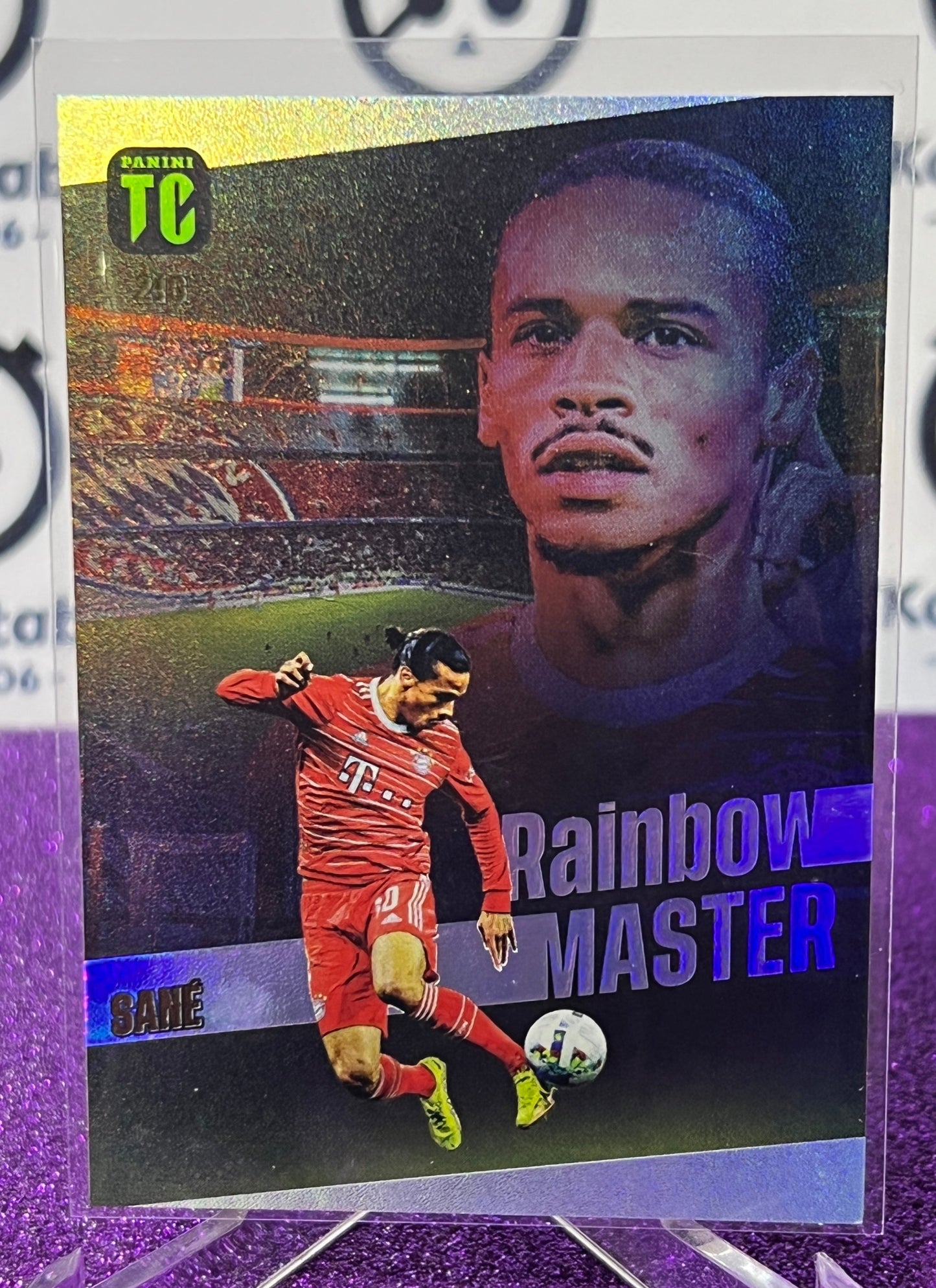 2023 PANINI TOP CLASS LEROY SANE # 216 RAINBOW MASTER  FOOTBALL SOCCER CARD