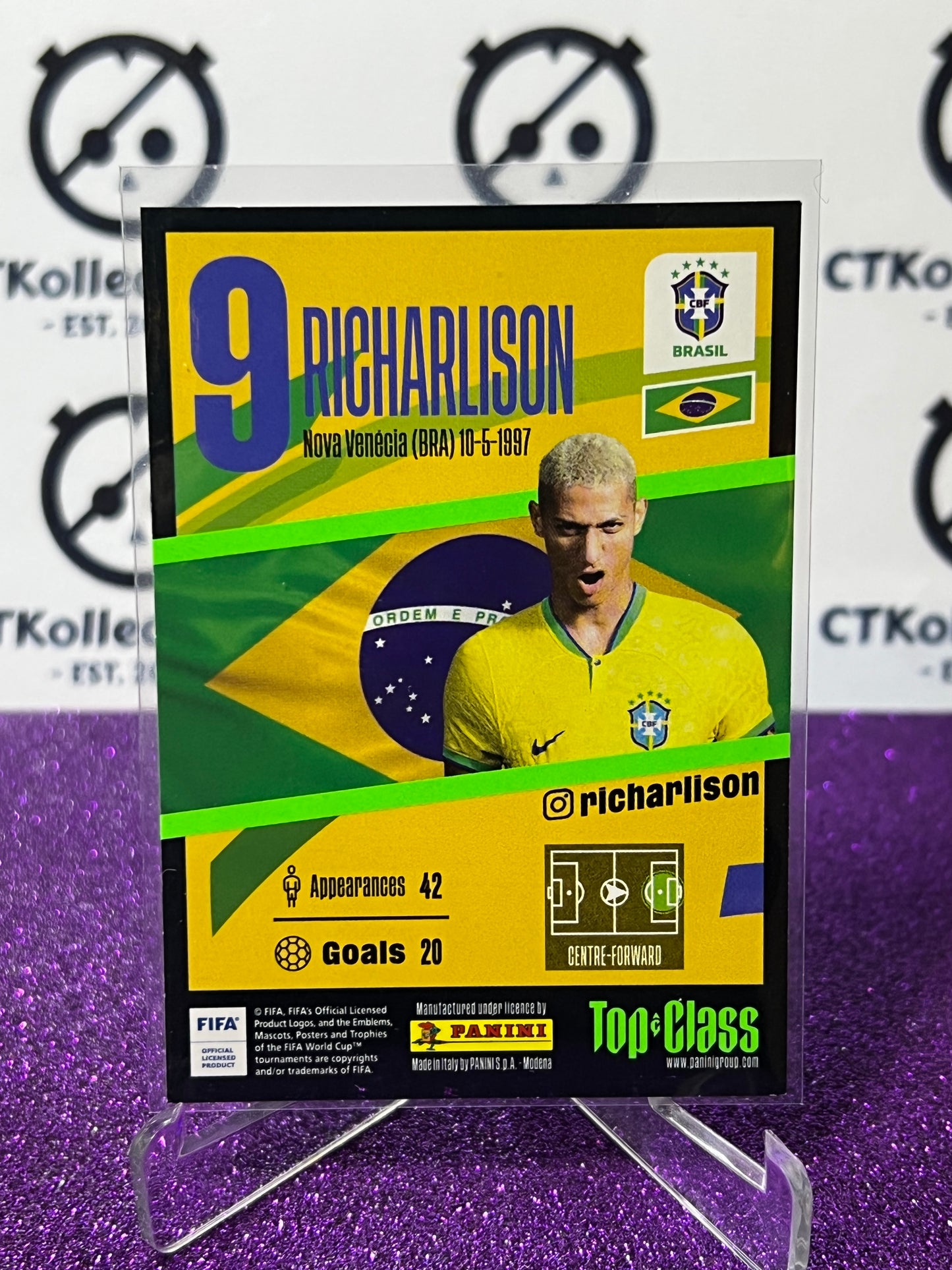 2023 PANINI TOP CLASS RICHARLISON # 203 RAINBOW MASTER  FOOTBALL SOCCER CARD