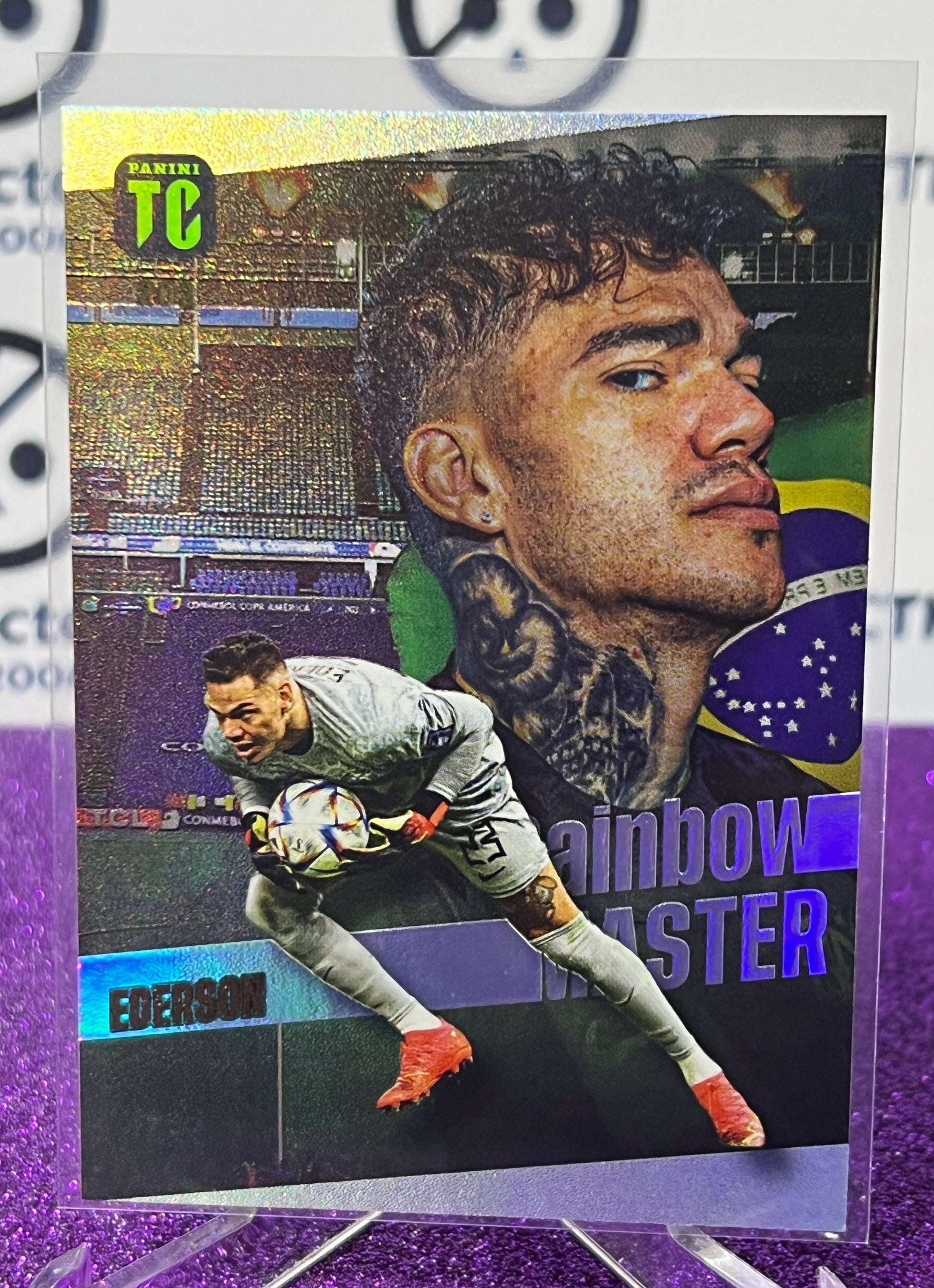 2023 PANINI TOP CLASS EDERSON # 202 RAINBOW MASTER FOOTBALL SOCCER CAR ...