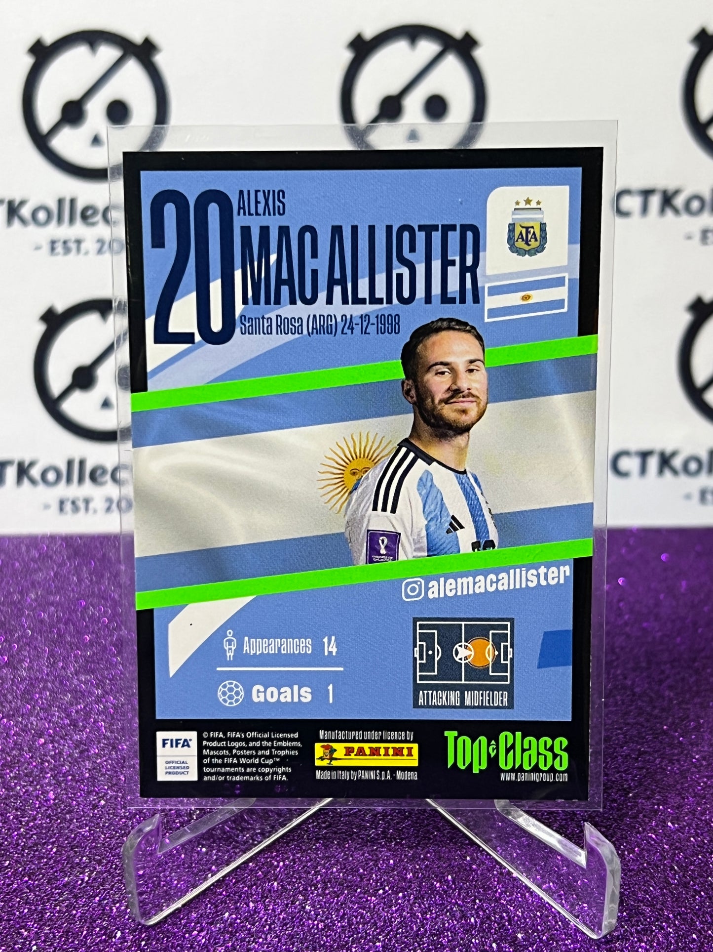 2023 PANINI TOP CLASS ALEXIS MACALLISTER # 200 RAINBOW MASTER  FOOTBALL SOCCER CARD