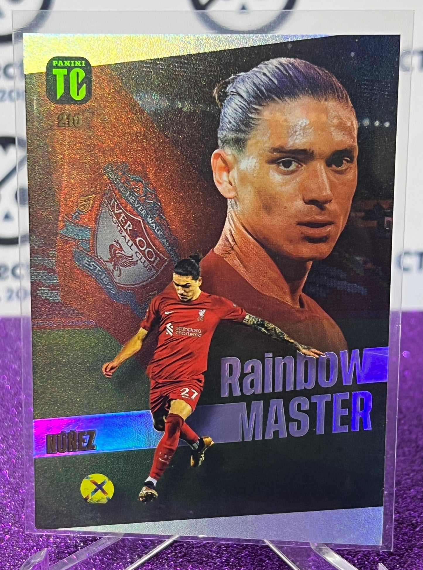 2023 PANINI TOP CLASS DARWIN NUNEZ # 210 RAINBOW MASTER  FOOTBALL SOCCER CARD