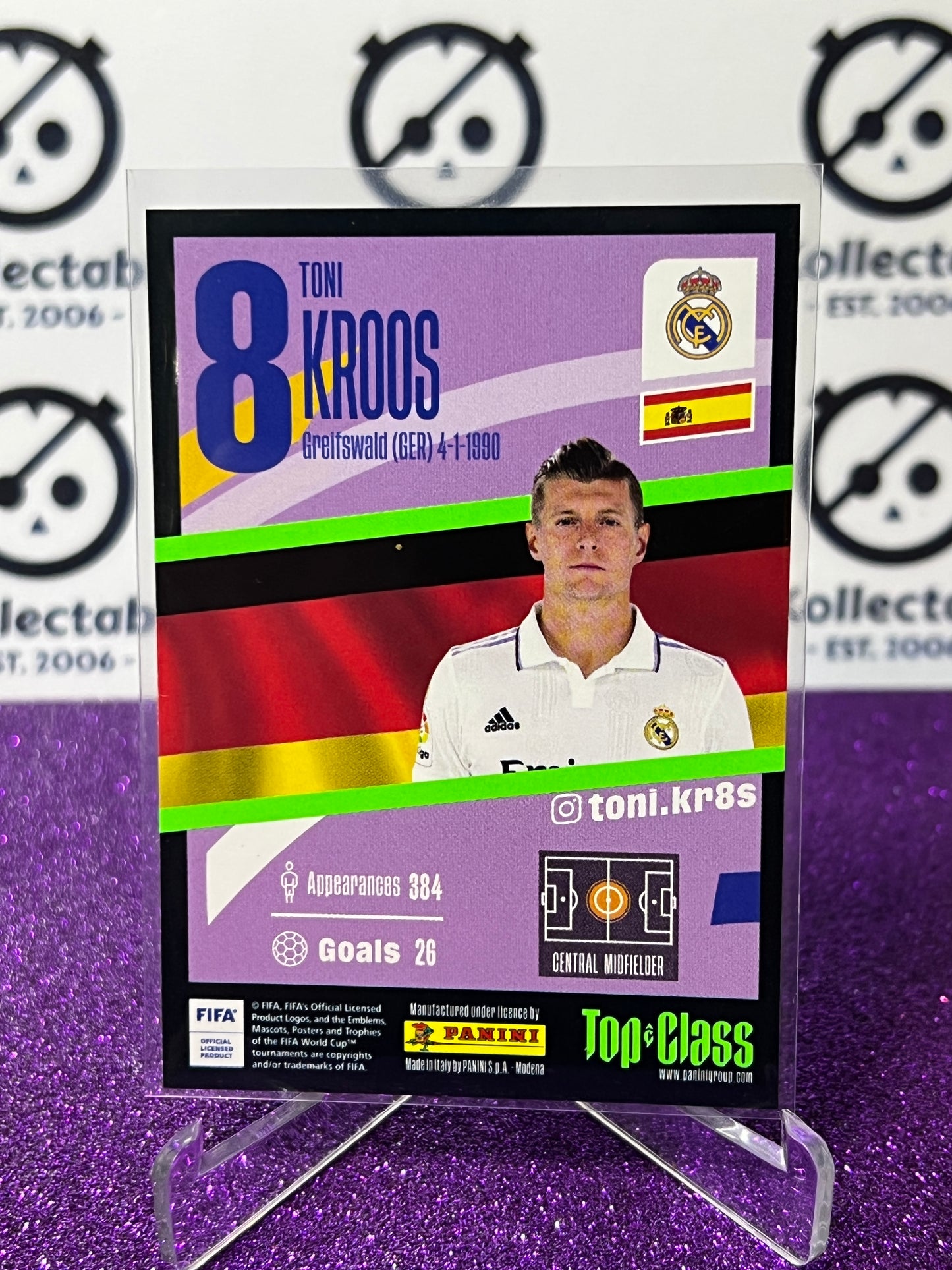 2023 PANINI TOP CLASS TONI KROOS # 212 RAINBOW MASTER  FOOTBALL SOCCER CARD