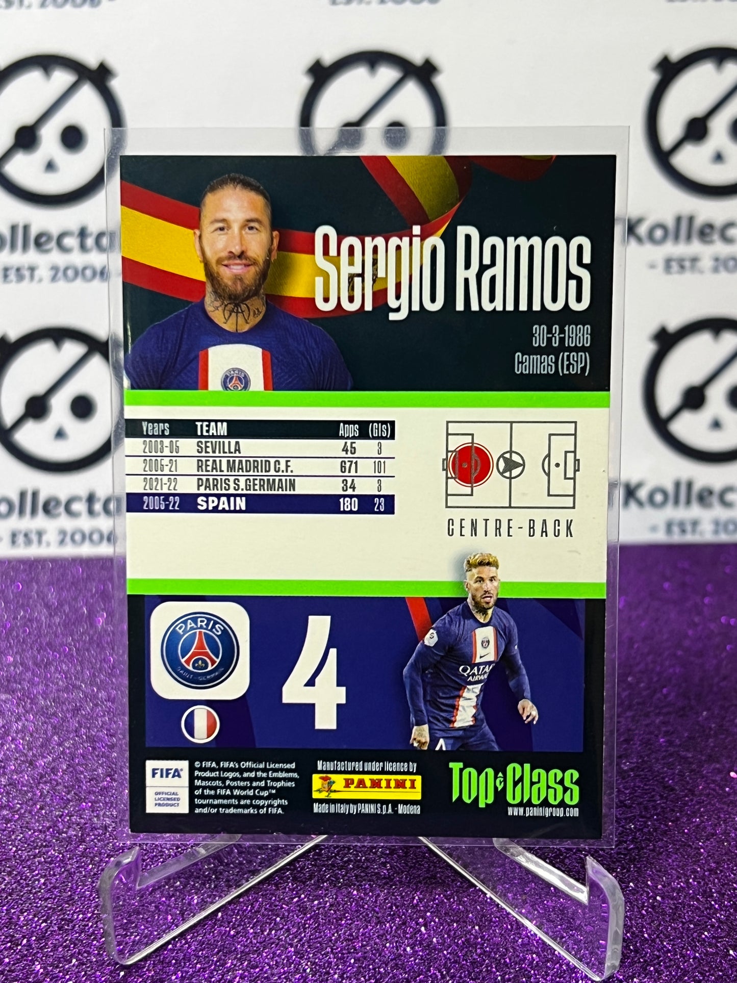 2023 PANINI TOP CLASS SERGIO RAMOS # 248 MASTER CLASS  FOOTBALL SOCCER CARD