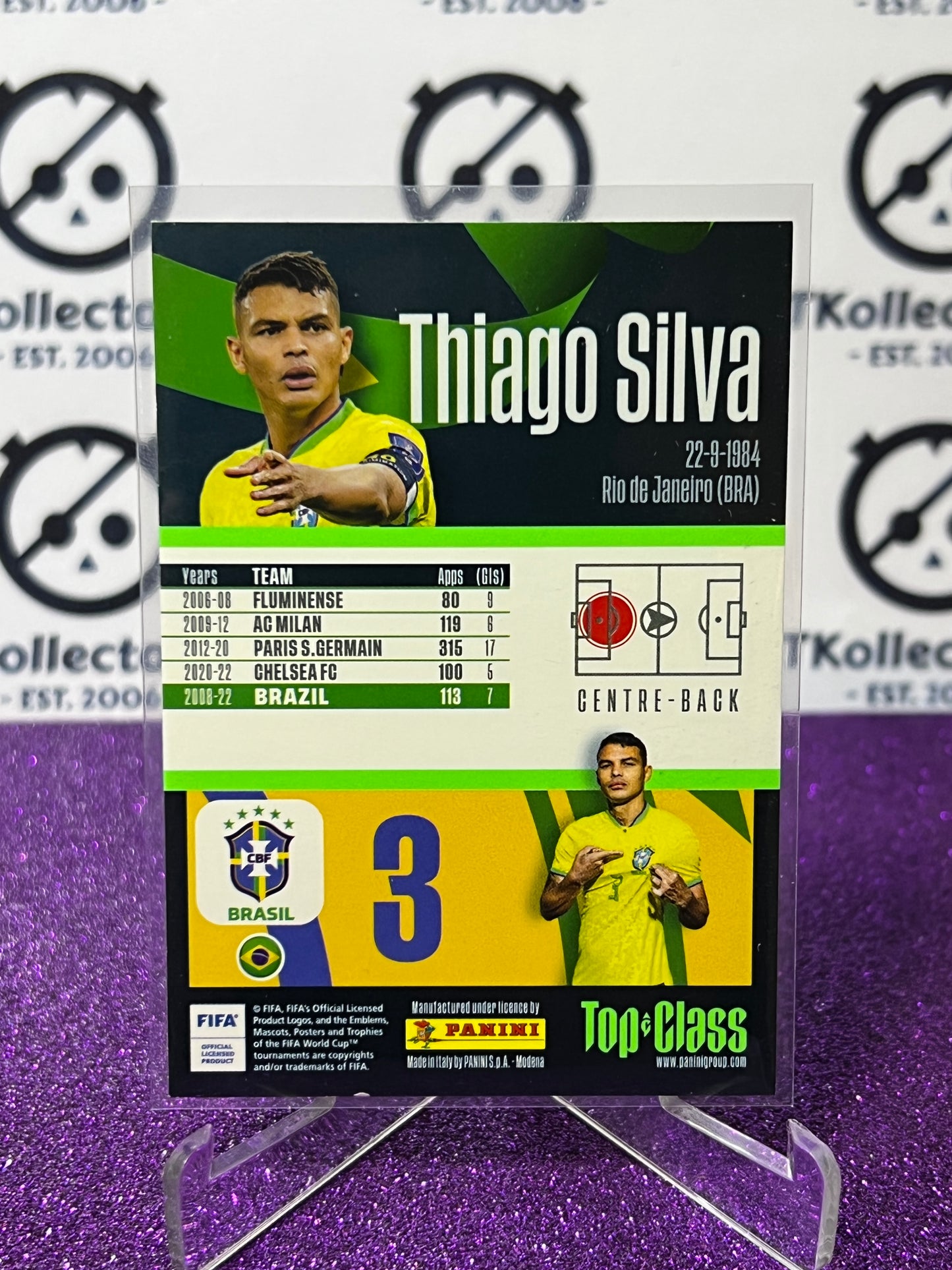 2023 PANINI TOP CLASS THIAGO SILVA # 238  MASTER CLASS  FOOTBALL SOCCER CARD