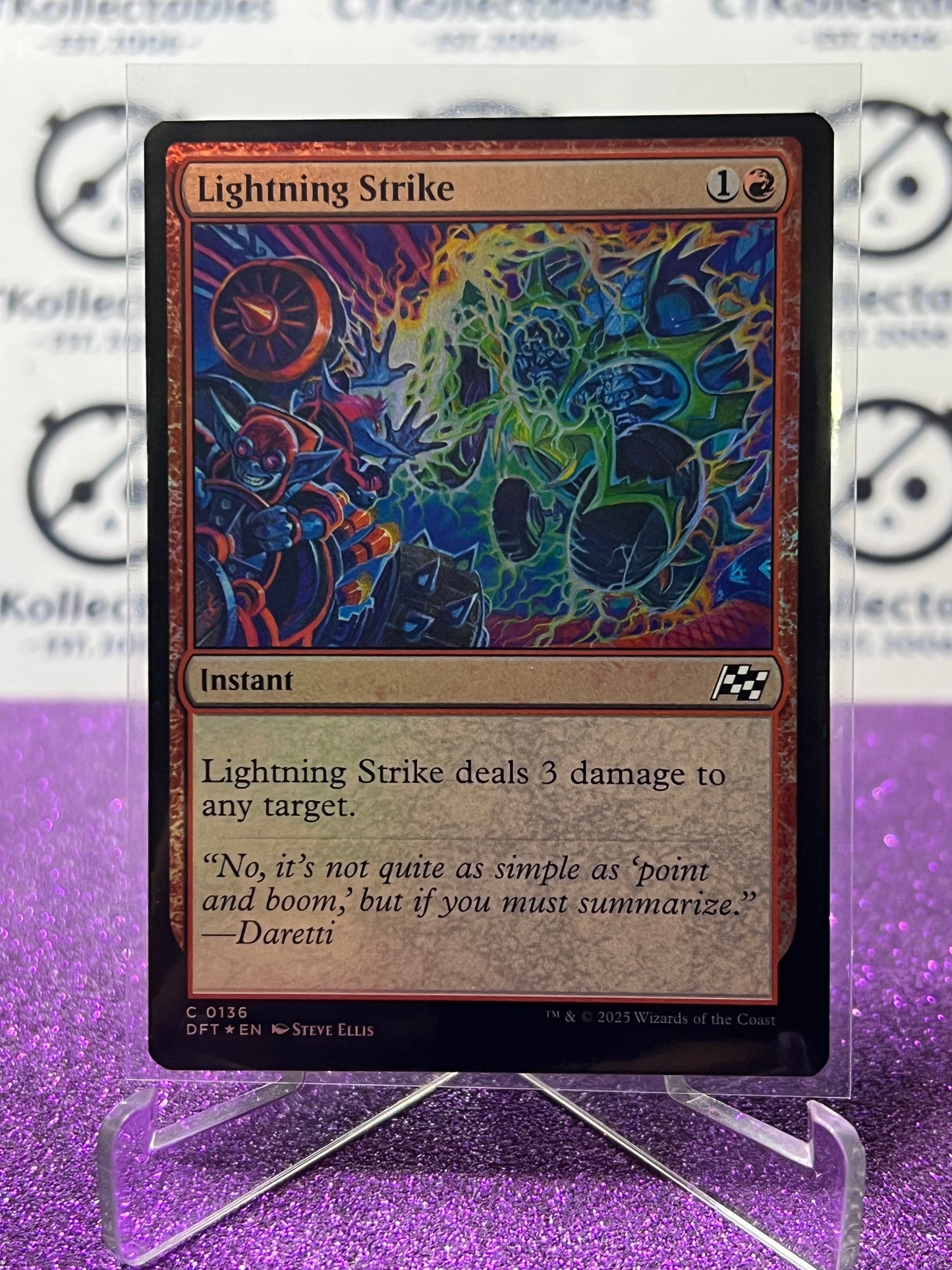 2025 MAGIC THE GATHERING AETHERDRIFT LIGHTNING STRIKE # C 0136 FOIL INSTANT CARD