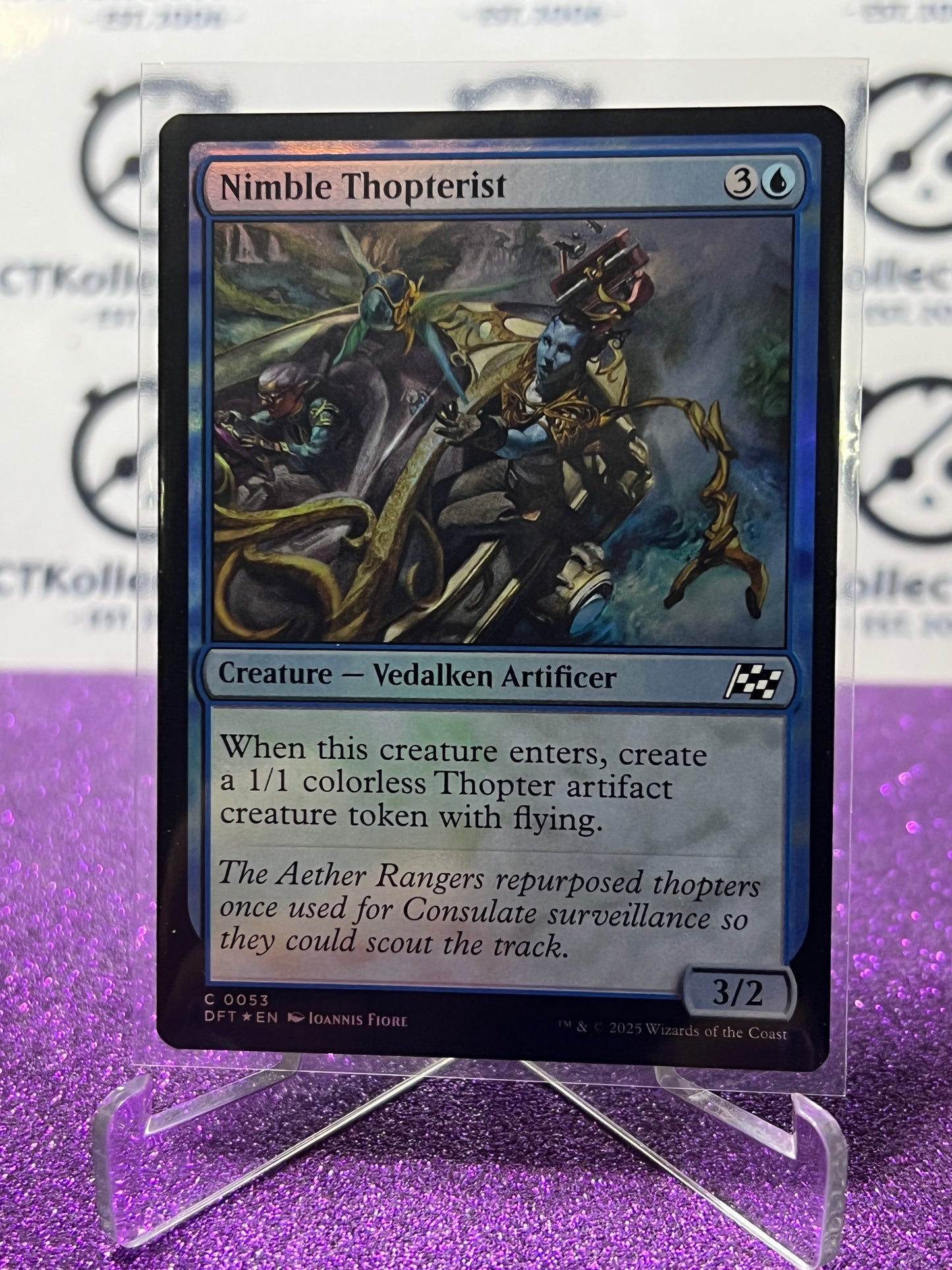 2025 MAGIC THE GATHERING AETHERDRIFT NIMBLE THOPTERIST # C 0053 FOIL CREATURE CARD